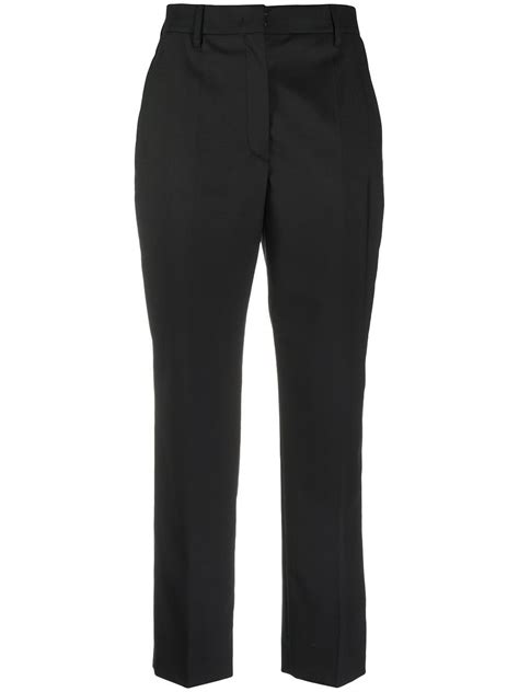 Prada Pantalon De Tailleur En Popeline 